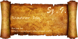 Szautner Ida névjegykártya