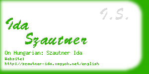 ida szautner business card